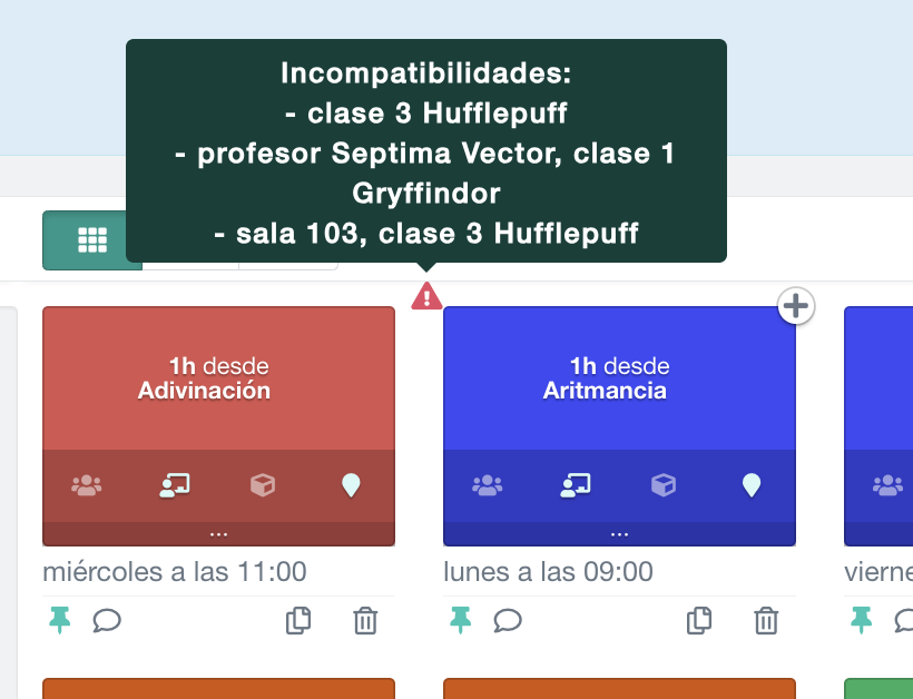 detección de problema: alerta en la clase