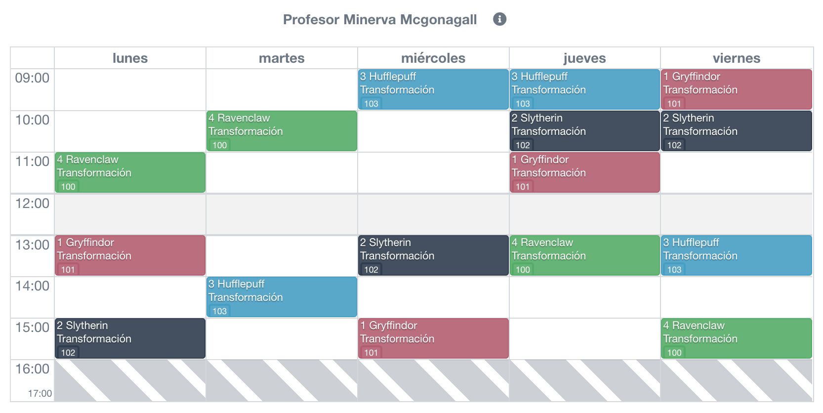 horario de un profesor en proceso de modificación, con visualización en segundo plano del calendario semanal de disponibilidad (preferencias) del profesor