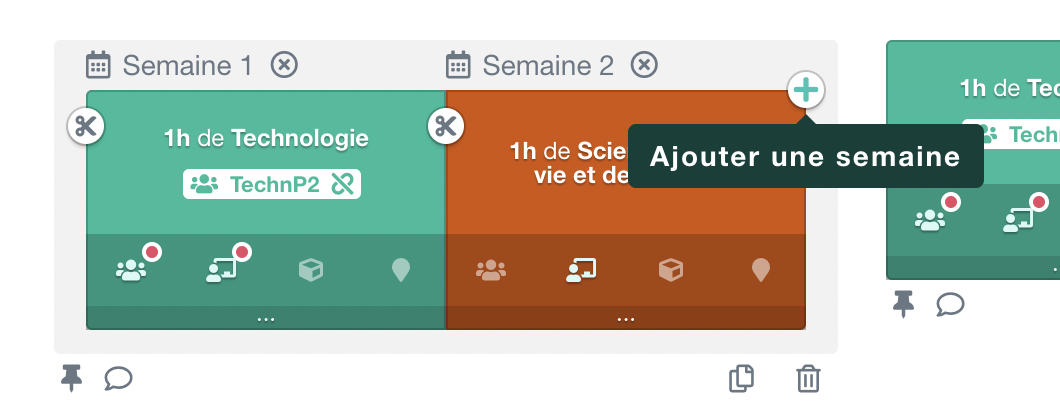 définition d'un cours complexe avec deux cours concaténés