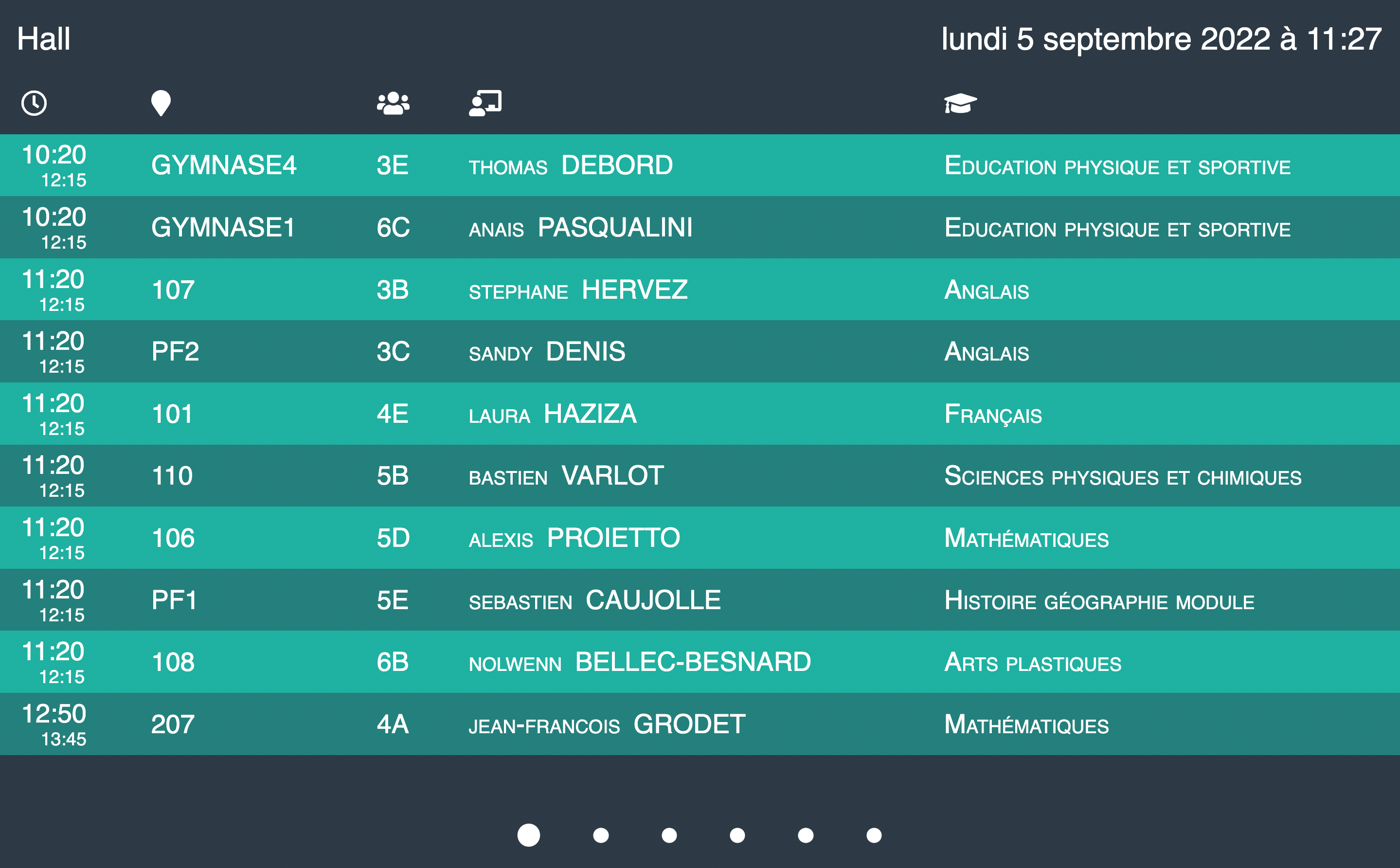 panneau d'affichage pour hall d'entrée de l'école