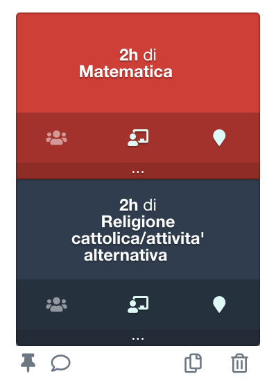 definizione di un corso complesso con due lezioni concatenate